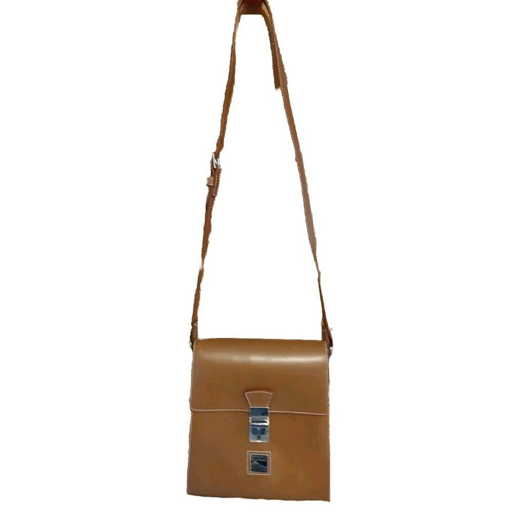 Dooney and Bourke Flap Shoulder Bag Crossbody Tan Leather